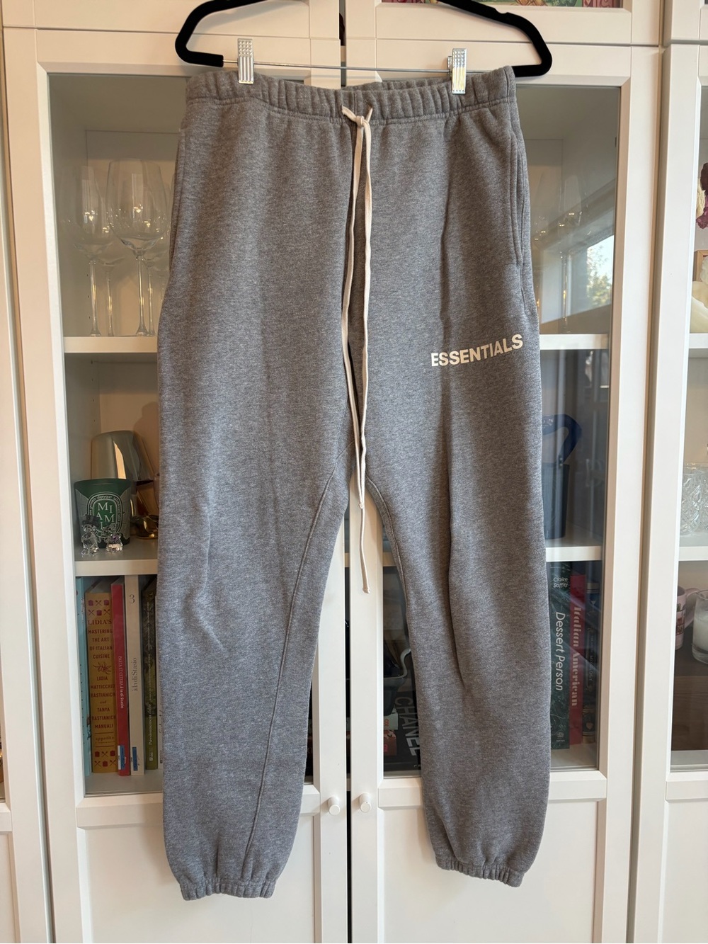 ESSENTIALS Grey Men's Sweatpants with Drawstring